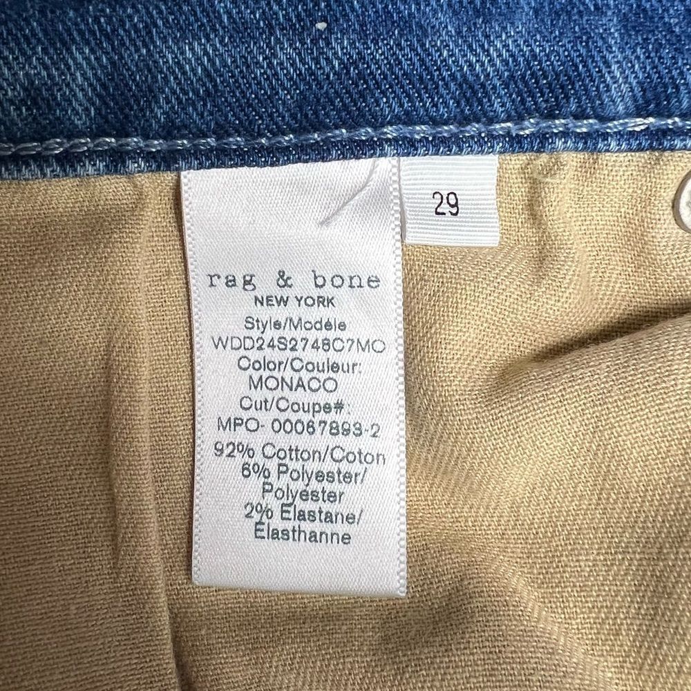 Rag & Bone Dre Low-Rise Slim Boyfriend Released Raw Hem Jeans Size 29 - Picture 6 of 11